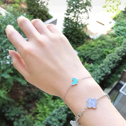 [Lunabriance]BUTTERFLY TURQUOISE BUTTERFLY BRACELET SILVER