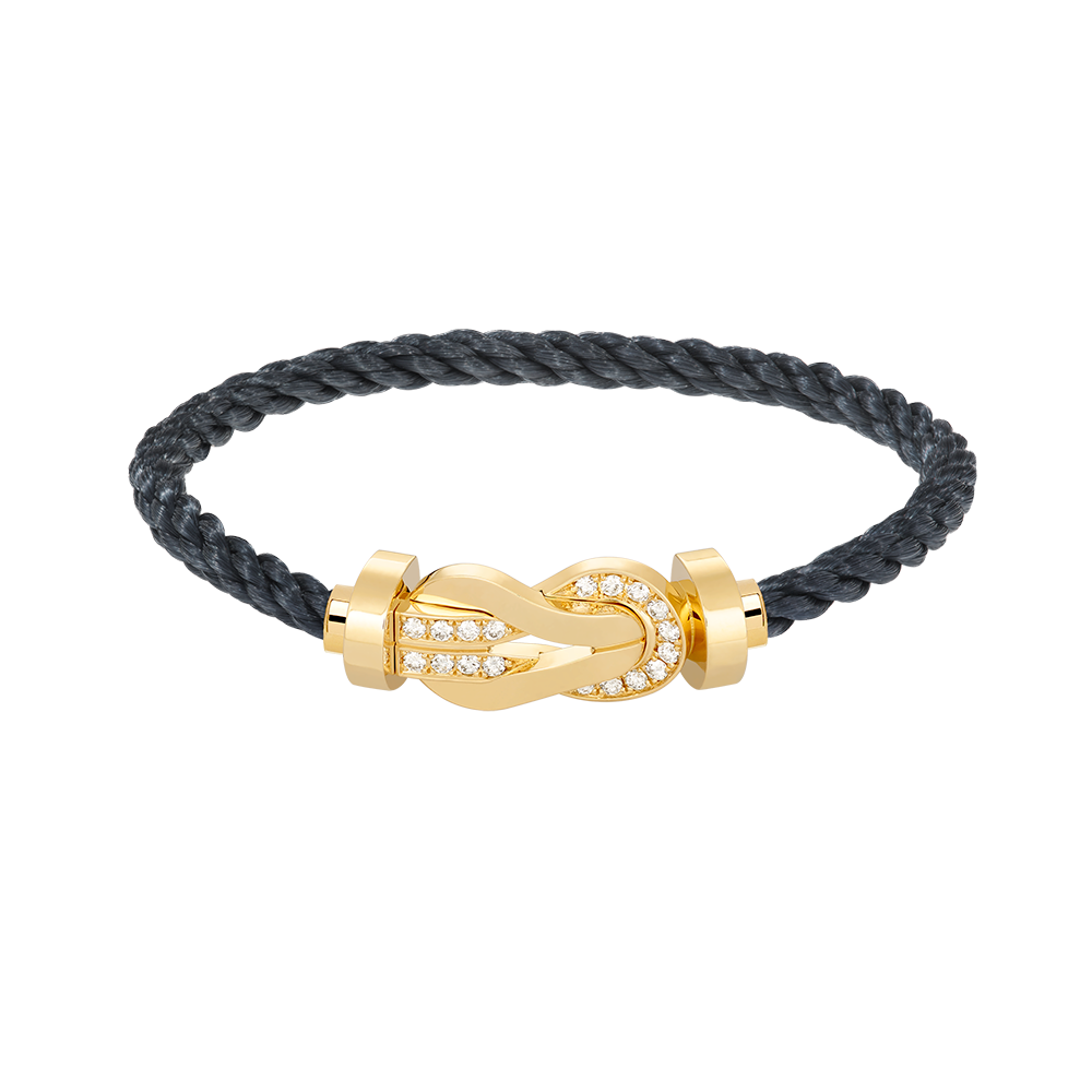 [Lunabriance]CHANCE LARGE 8 FIGURE BUCKLE HALF DIAMOND BRACELET GOLD