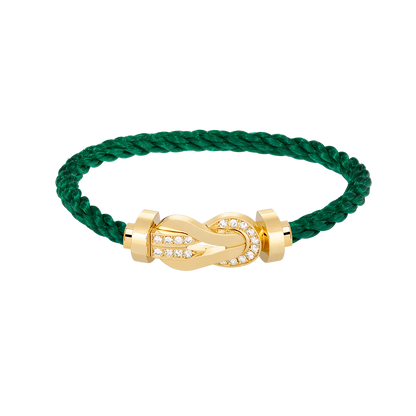[Lunabriance]CHANCE LARGE 8 FIGURE BUCKLE HALF DIAMOND BRACELET GOLD