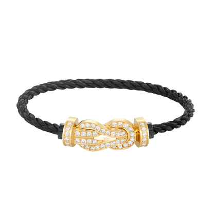[Lunabriance]CHANCE LARGE 8 FIGURE BUCKLE FULLDIAMOND BRACELET GOLD