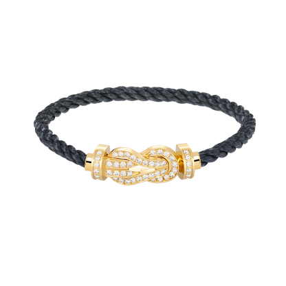 [Lunabriance]CHANCE LARGE 8 FIGURE BUCKLE FULLDIAMOND BRACELET GOLD