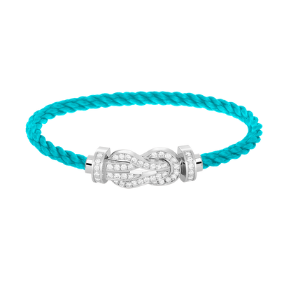 [Lunabriance]CHANCE LARGE 8 FIGURE BUCKLE FULL DIAMOND BRACELET SILVER