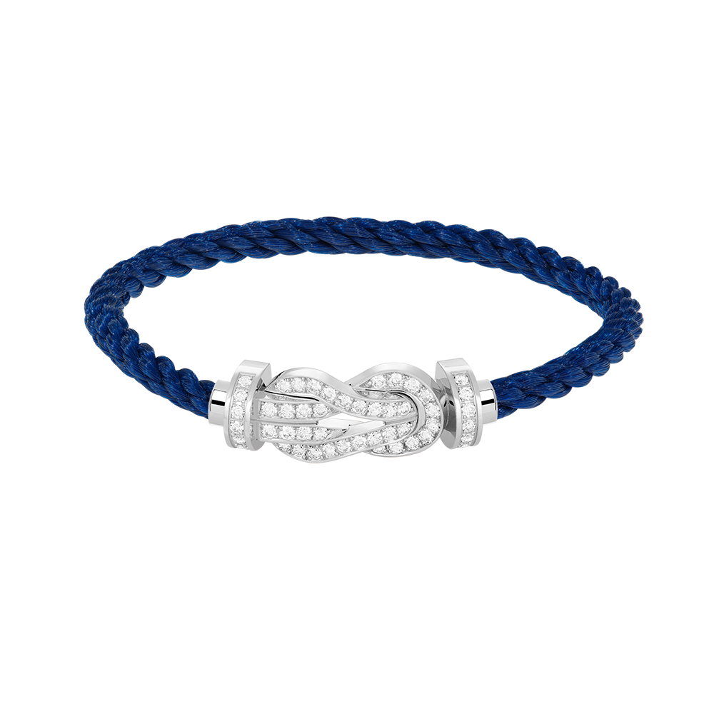 [Lunabriance]CHANCE LARGE 8 FIGURE BUCKLE FULL DIAMOND BRACELET SILVER