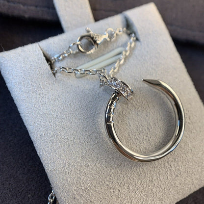 [Lunabriance]JUSTE NECKLACE SILVER DIAMONDS