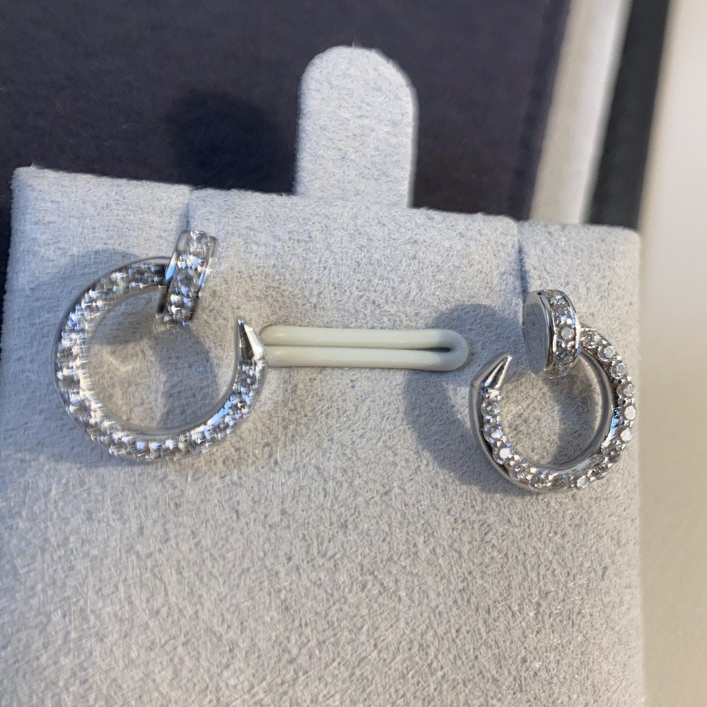 [Lunabriance]JUSTE EARRINGS SILVER DIAMONDS
