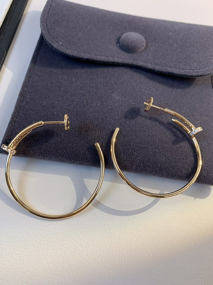 [Lunabriance]JUSTE EARRINGS GOLD DIAMONDS 1.8MM