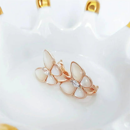 [Lunabriance]BUTTERFLY MOP DIAMOND EARRINGS