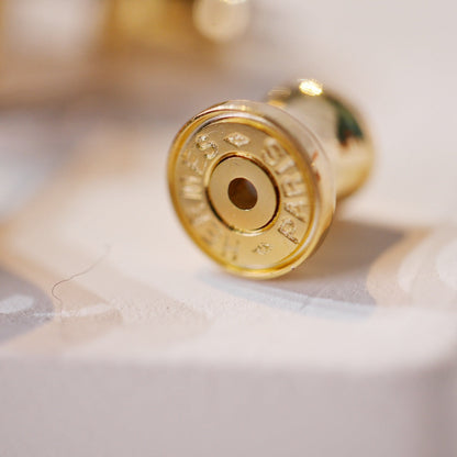 [Lunabriance]MINI POP H GOLD EARRINGS GREY