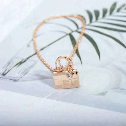 [Lunabriance]AMULETTE PEDANT ROSE GOLD NECKLACE