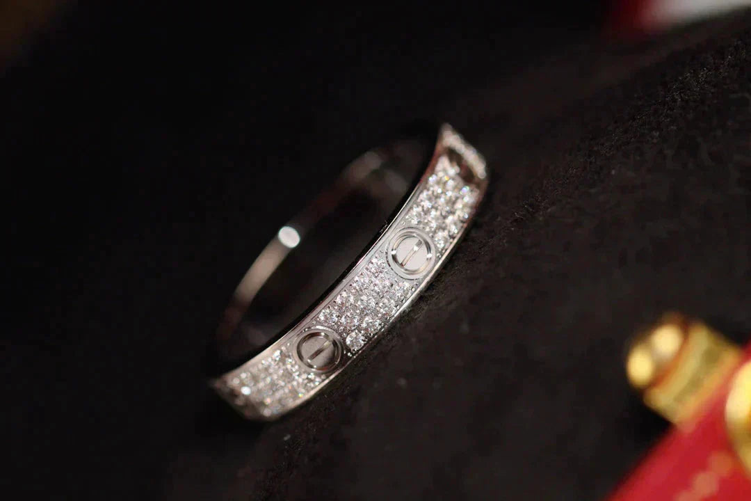 [Lunabriance]LOVE RING 3.6MM DIAMOND PAVED