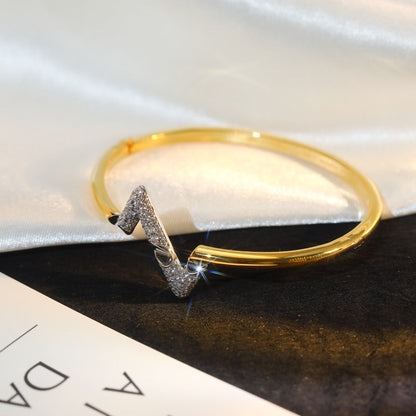 [Lunabriance]VOLTE UPSITE DOWN GOLD DIAMOND BRACELET