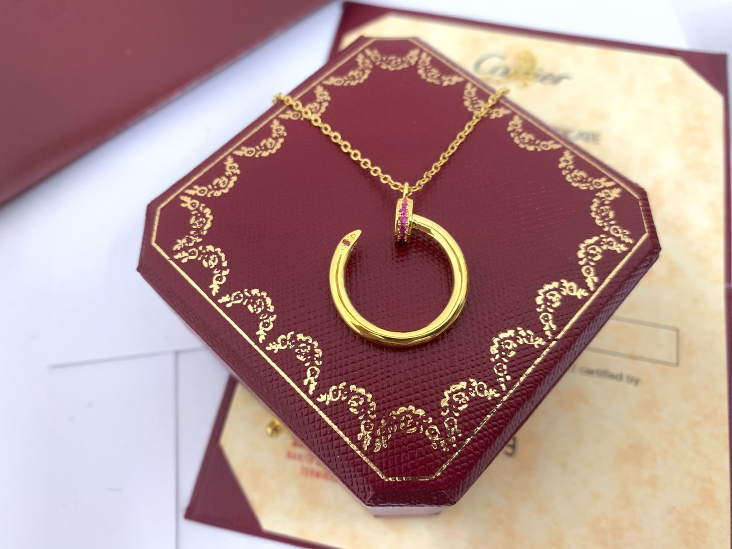 [Lunabriance]JUSTE PINK DIAMOND NECKLACE