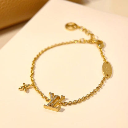 [Lunabriance]LOGO STAR MOTIF GOLD BRACELET