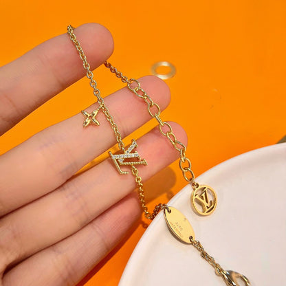 [Lunabriance]LOGO STAR MOTIF GOLD BRACELET