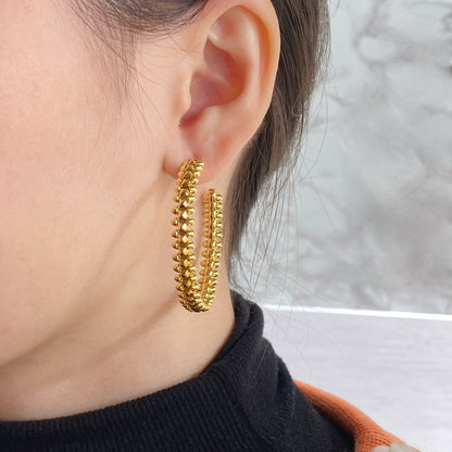 [Lunabriance]CLASH LARGE HOOP EARRINGS