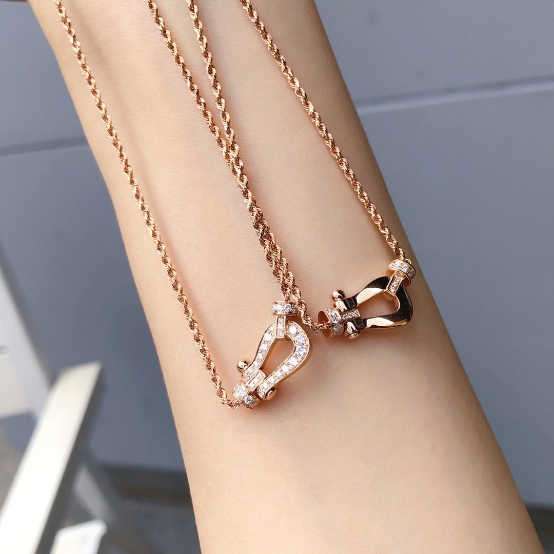 [Lunabriance]FORCE 10 PINK GOLD DIAMOND NECKLACE