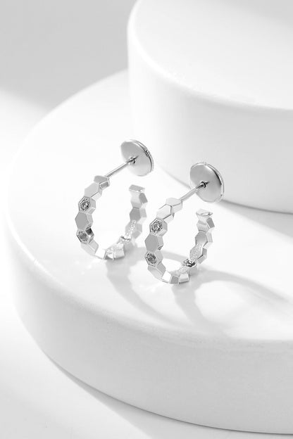 [Lunabriance]BEE LOVE DIAMOND HOOP EARRINGS