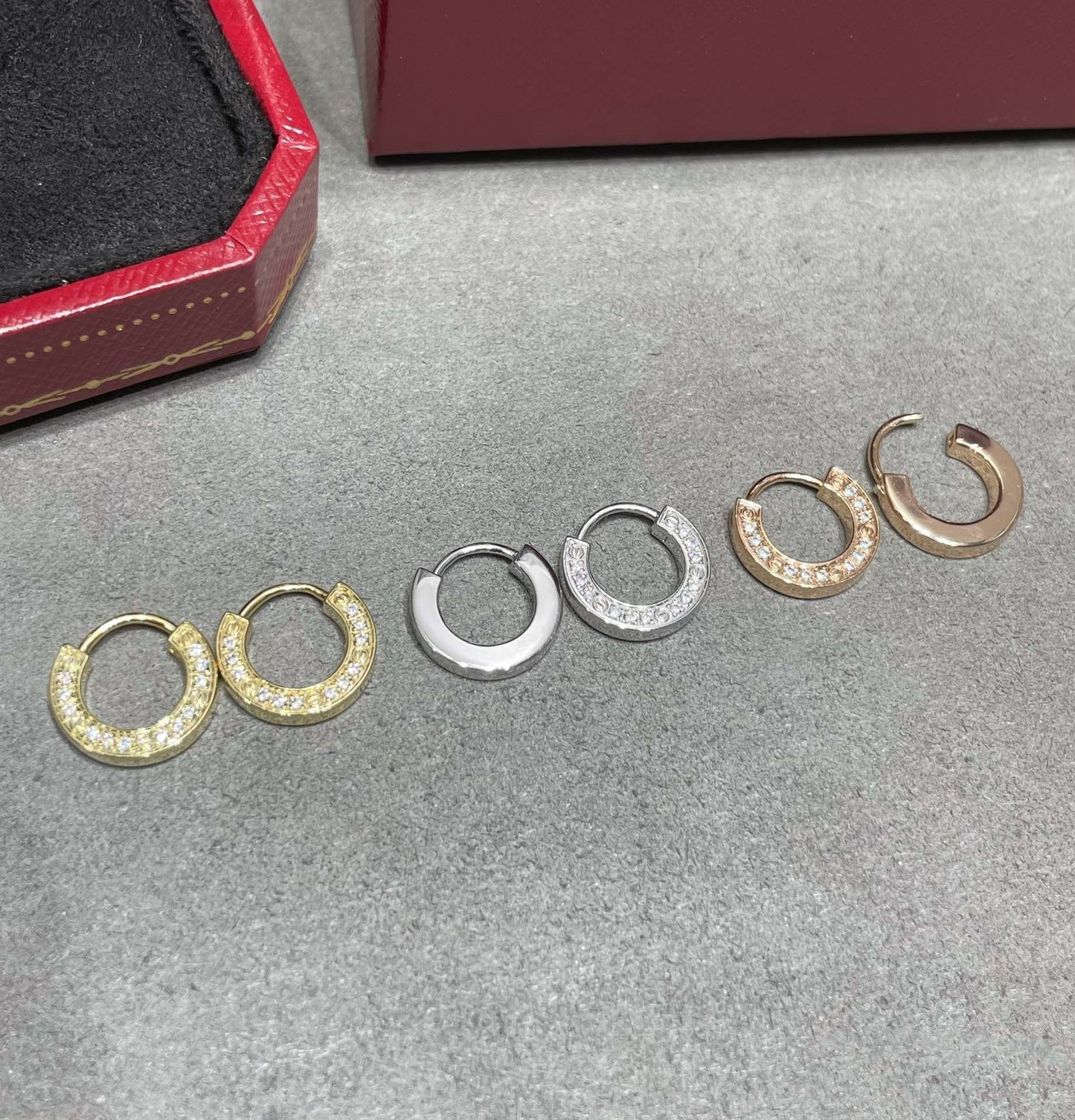 [Lunabriance]LOVE DIAMOND EARRINGS