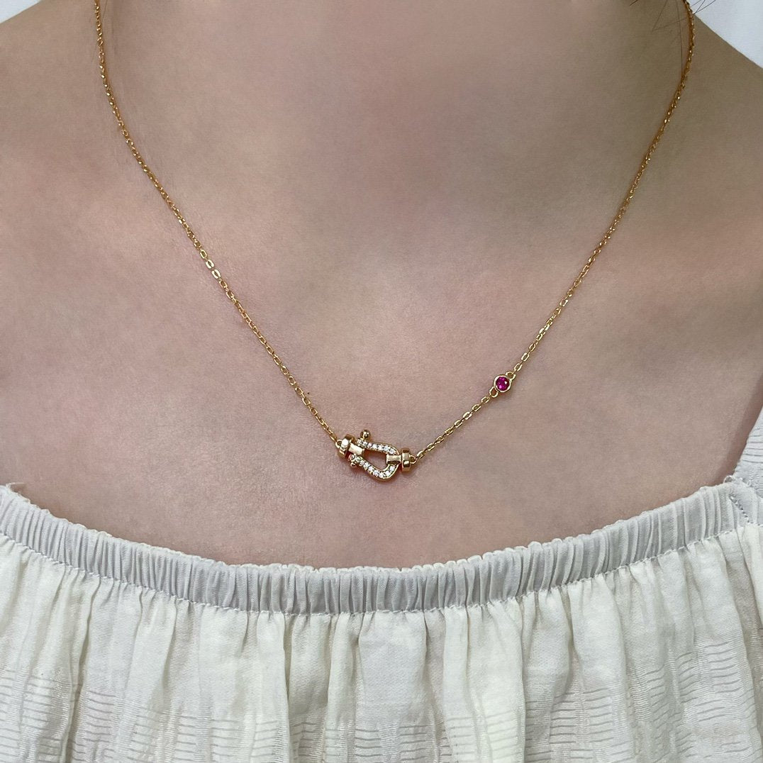 [Lunabriance]FORCE 10 DIAMOND PINK GOLD NECKLACE