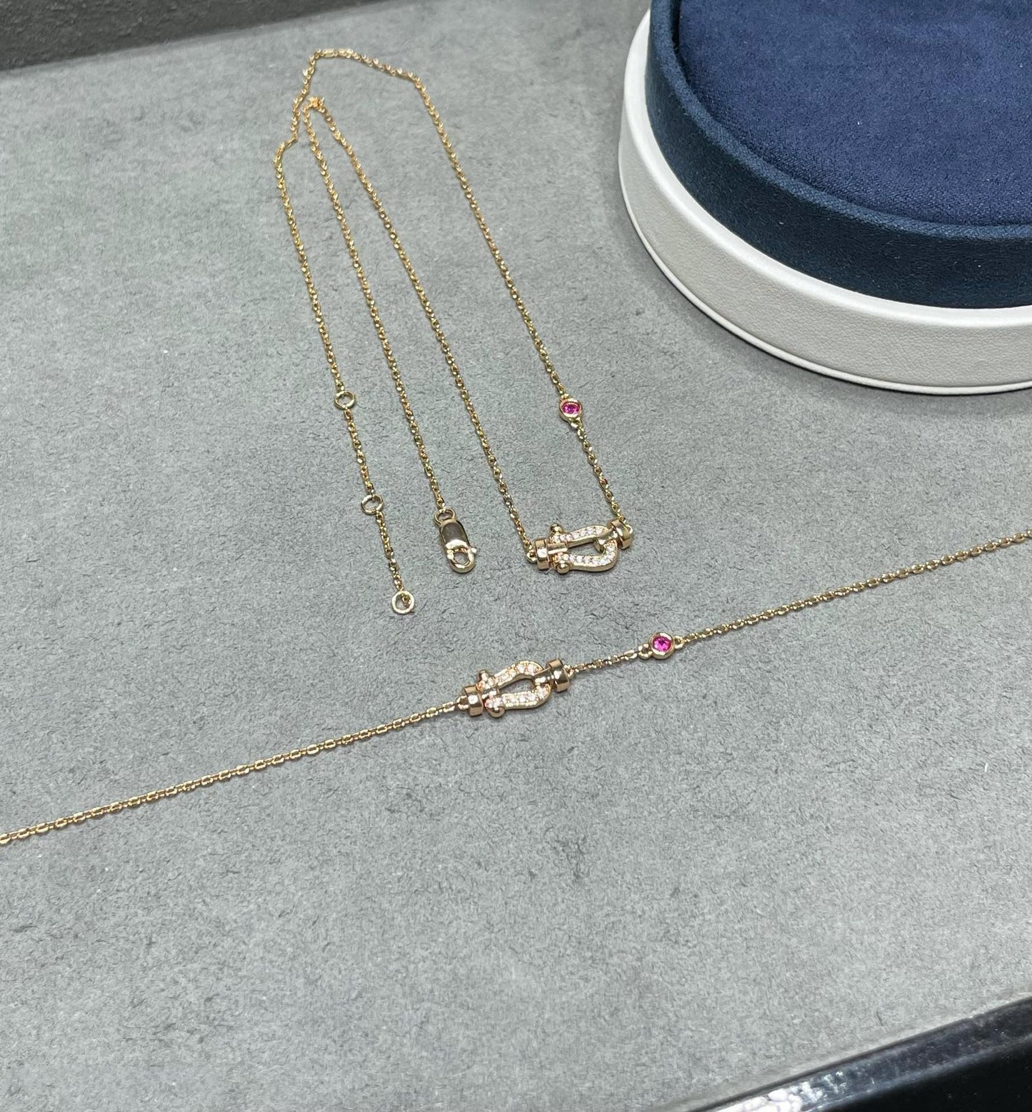 [Lunabriance]FORCE 10 DIAMOND PINK GOLD NECKLACE