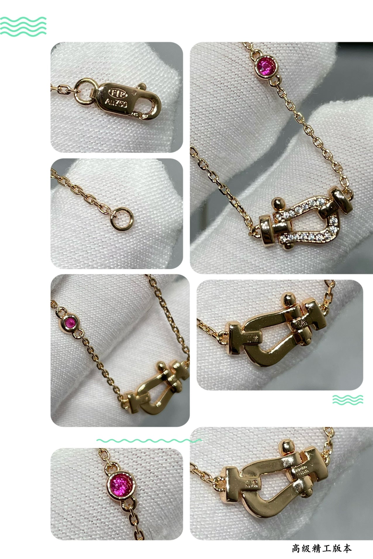 [Lunabriance]FORCE 10 DIAMOND PINK GOLD NECKLACE