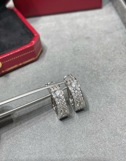 [Lunabriance]LOVE 5.5MM DIAMOND PAVED EARRINGS