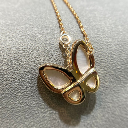 [Lunabriance]BUTTERFLY MOP DIAMOND NECKLACE
