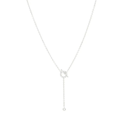 [Lunabriance]FINESSE SILVER DIAMOND NECKLACE