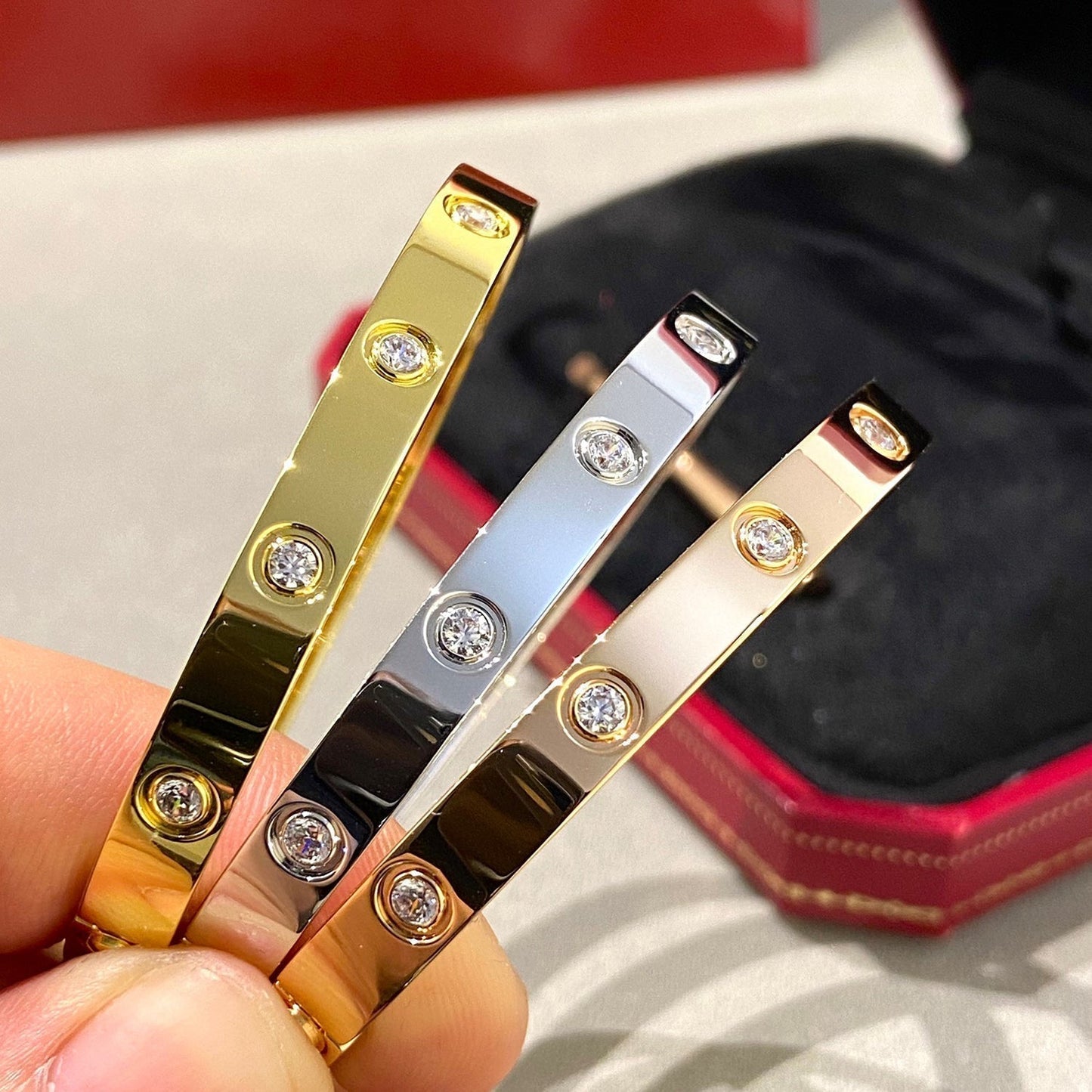 [Lunabriance]LOVE BRACELET 6.1MM 10 DIAMONDS