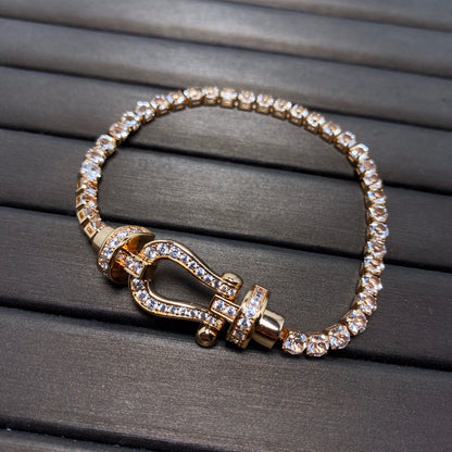 [Lunabriance]FORCE  HORSESHOE  DIAMOND TENNIS BRACELET