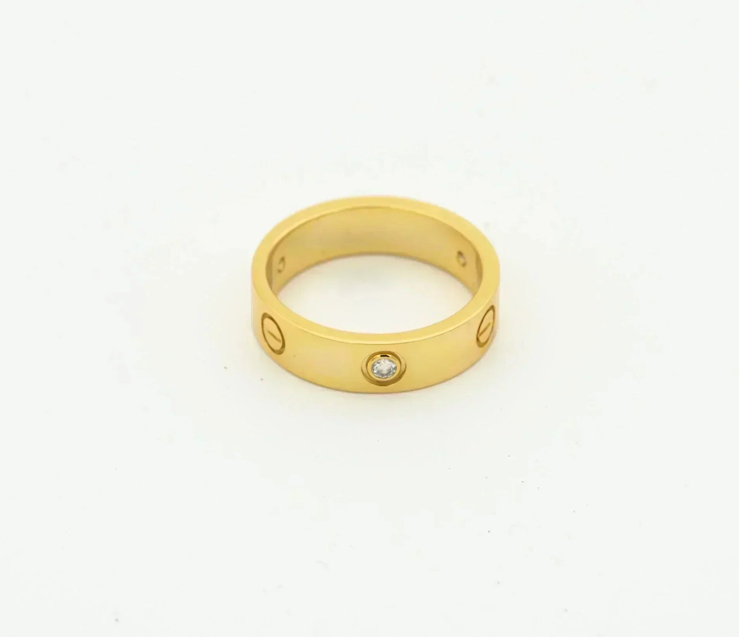 [Lunabriance]LOVE RING 4MM 1 DIAMOND GOLD