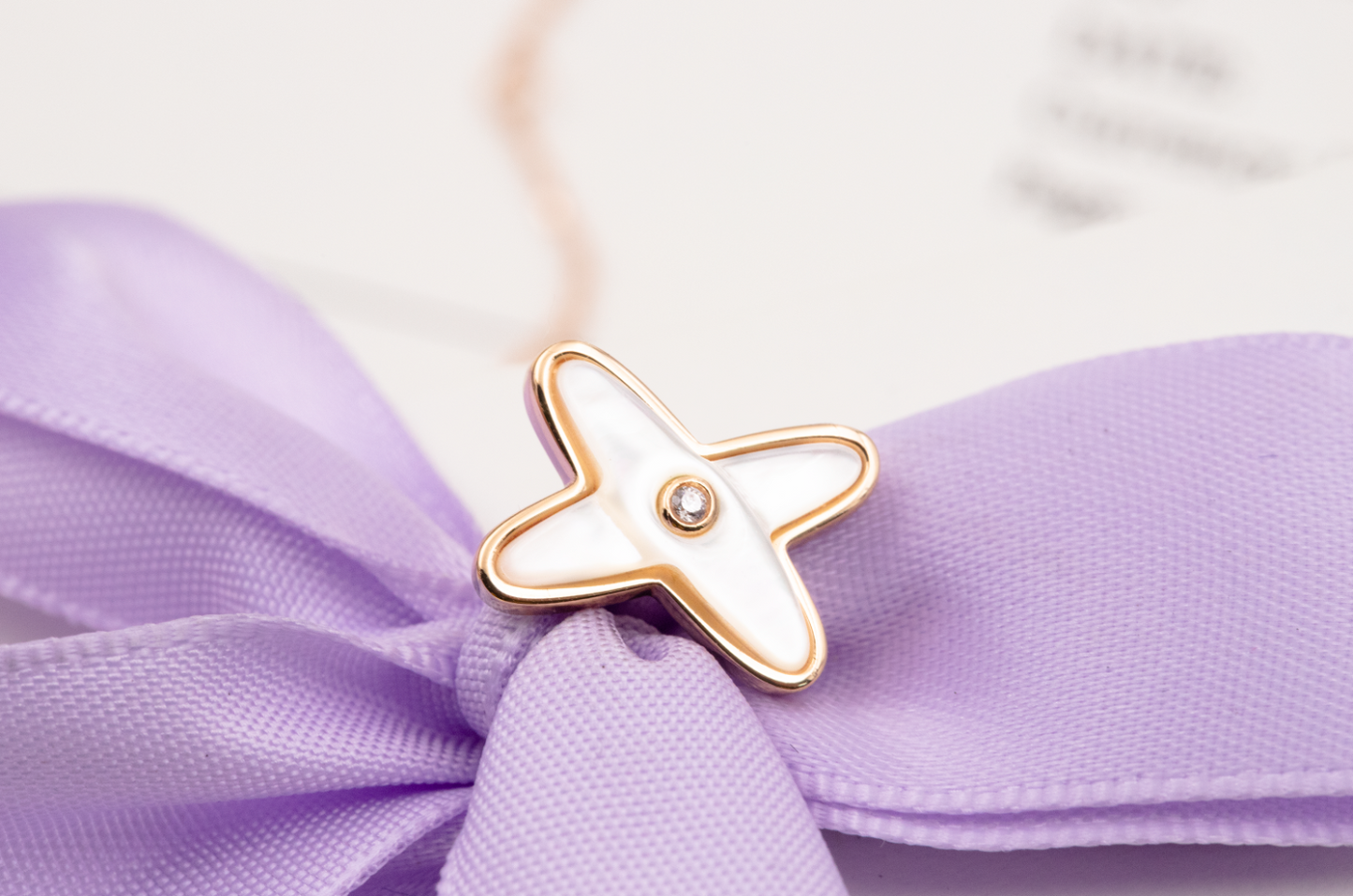 [Lunabriance]JEUX DE WHITE MOP ROSE GOLD DIAMOND EARRINGS