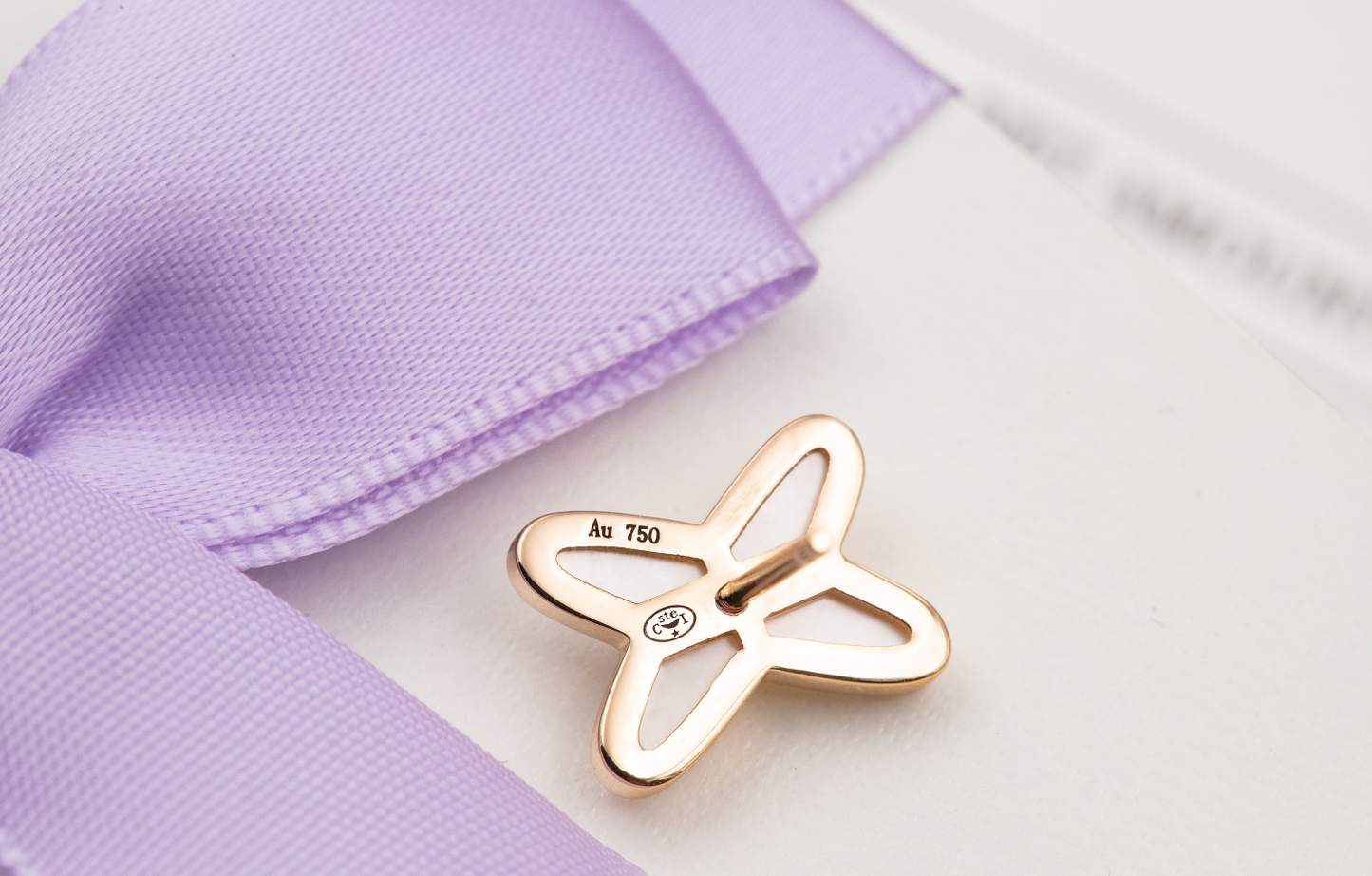 [Lunabriance]JEUX DE WHITE MOP ROSE GOLD DIAMOND EARRINGS