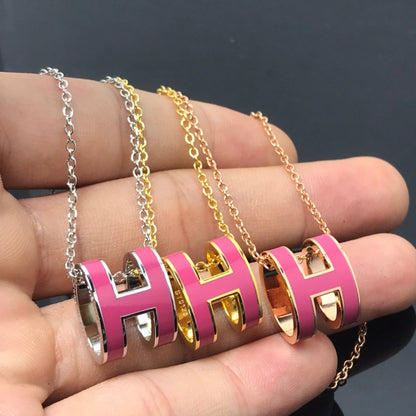 [Lunabriance]H NECKLACE PINK