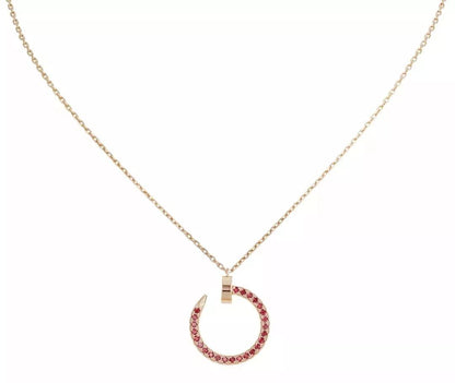 [Lunabriance]JUSTE NECKLACE GOLD RED DIAMONDS