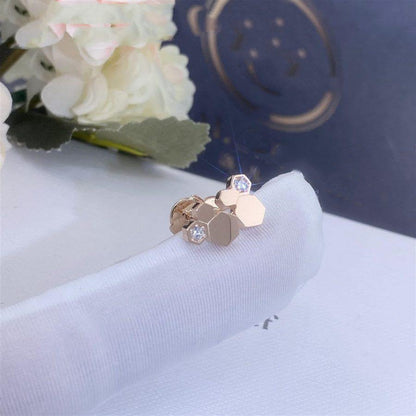 [Lunabriance]BEE LOVE PINK GOLD DIAMOND EARRINGS