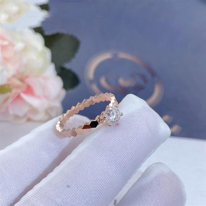 [Lunabriance]BEE LOVE RING PINK GOLD 1 DIAMOND