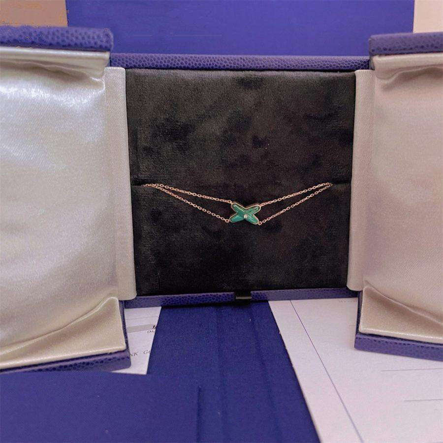 [Lunabriance]JEUX BRACELET MALACHITE PINK GOLD 1 DIAMOND