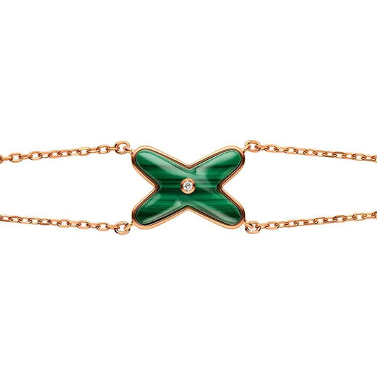 [Lunabriance]JEUX BRACELET MALACHITE PINK GOLD 1 DIAMOND