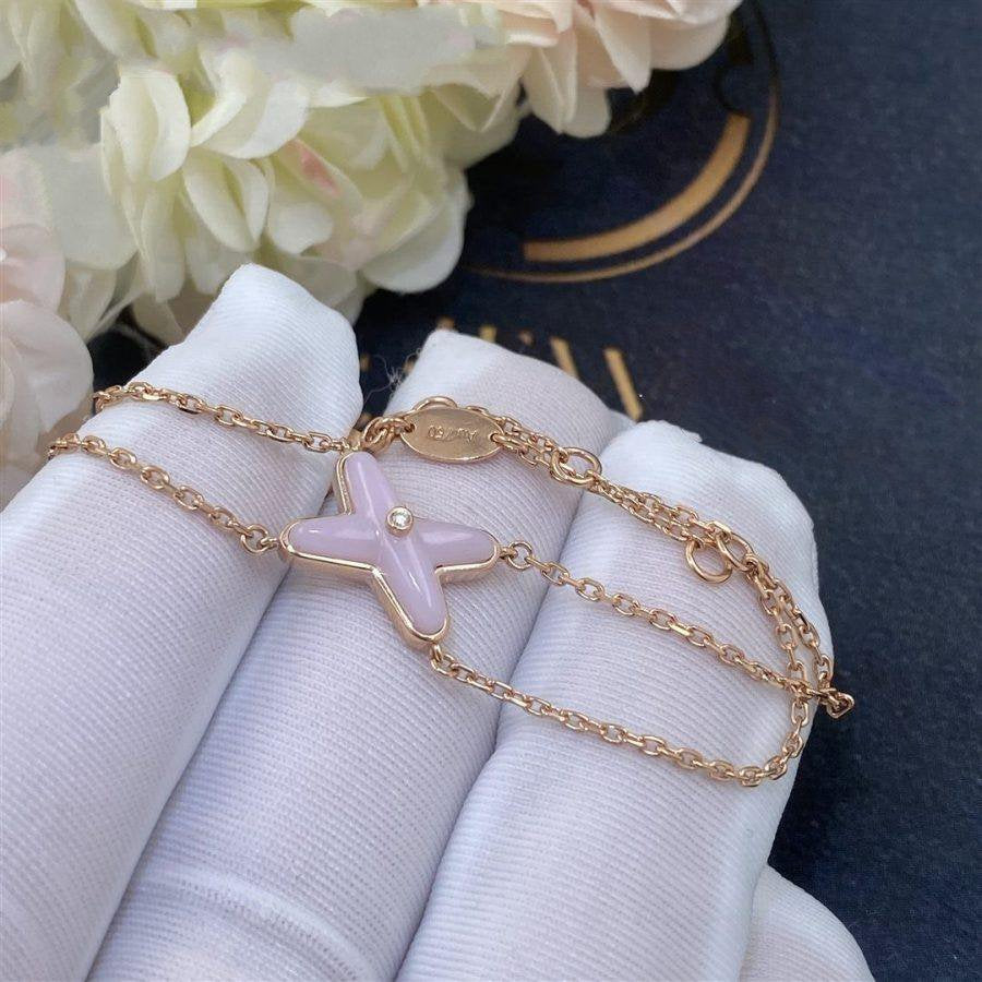 [Lunabriance]JEUX BRACELET PINK MOP PINK GOLD 1 DIAMOND