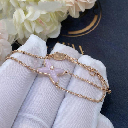 [Lunabriance]JEUX BRACELET PINK MOP PINK GOLD 1 DIAMOND