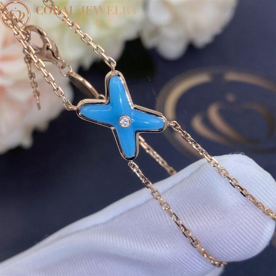 [Lunabriance]JEUX BRACELET TURQUOISE PINK GOLD 1 DIAMOND