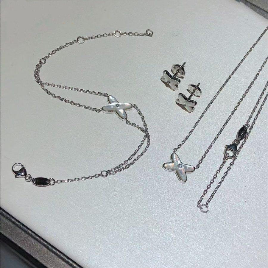 [Lunabriance]JEUX BRACELET WHITE MOP SILVER 1 DIAMOND