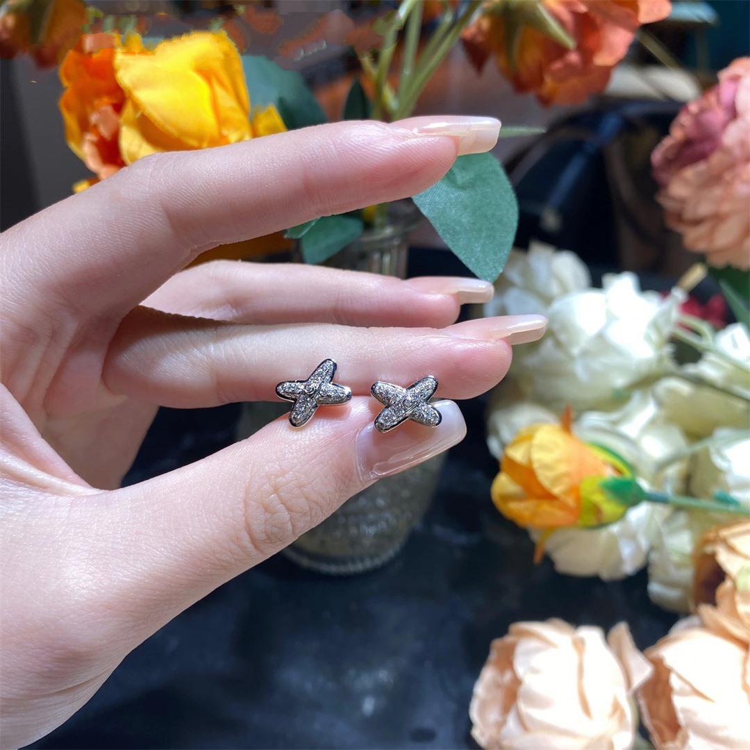 [Lunabriance]JEUX DE SILVER DIAMOND EARRINGS