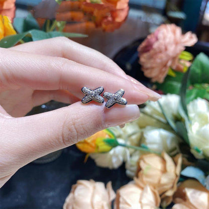 [Lunabriance]JEUX DE SILVER DIAMOND EARRINGS