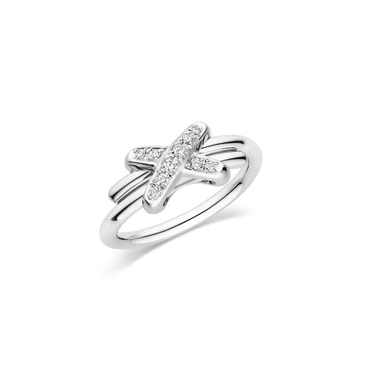 [Lunabriance]JEUX DE SILVER DIAMOND RING