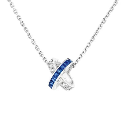 [Lunabriance]LIENS DIAMOND SILVER NECKLACE
