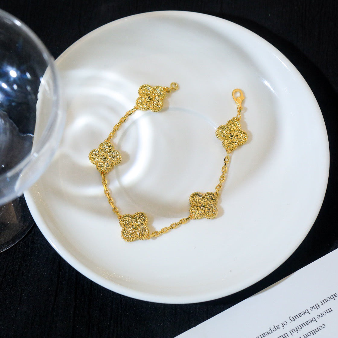 [Lunabriance]CLOVER 5 MOTIFS BRONZING BRACELET