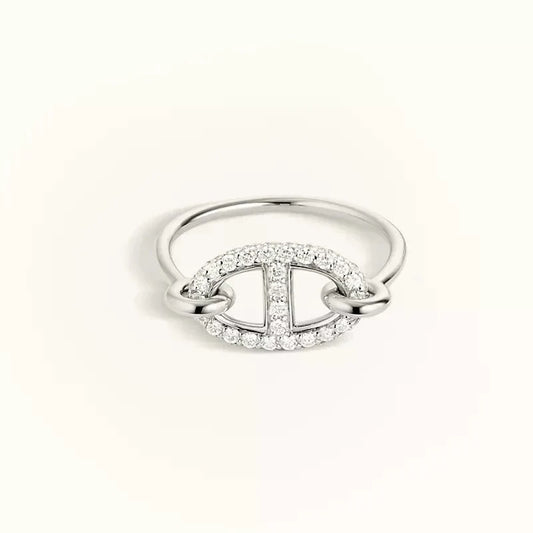 [Lunabriance]RONDE SMALL SILVER DIAMOND RING