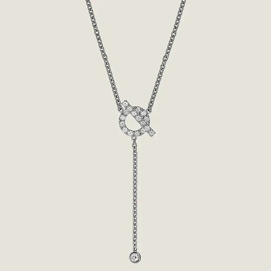 [Lunabriance]FINESSE SILVER DIAMOND NECKLACE